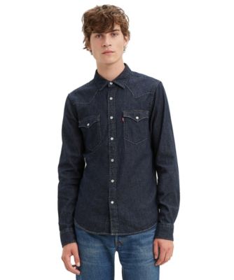Levi's Chemise western pour hommes, Barstow Teinte rouge rincé G / Regulier