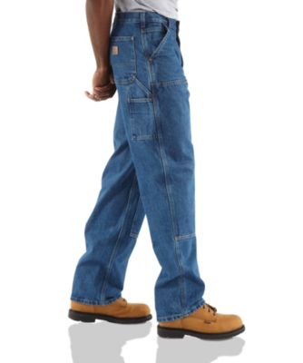 double front logger jeans