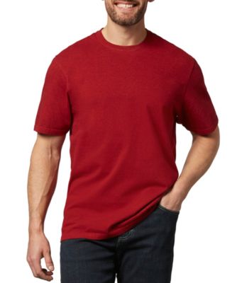 red crew neck shirt