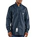 Men's Flame Resistent Button Down Twill Shirt with Chest Pockets - Navy