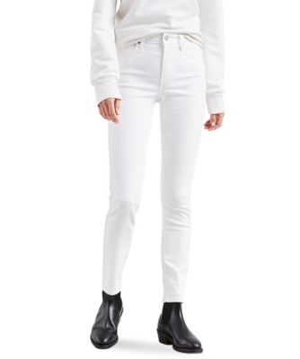 levi's high rise white jeans