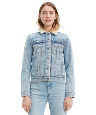 levis fur lined denim jacket womens