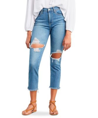 straight cropped jeans womens