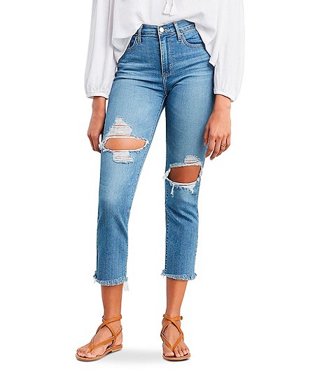 Women's 724 High-Rise Straight Crop Jeans With Destruction | Mark's