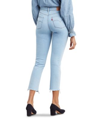 levi's high rise straight crop