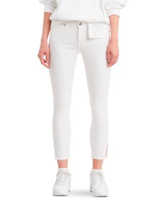 levi's white skinny stretch jeans