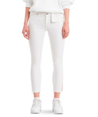 levi's 711 skinny ankle jeans white