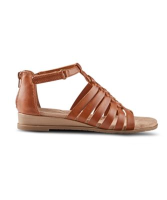 low wedge slip on sandals