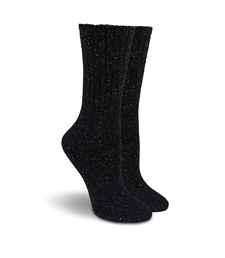 Mi-chaussettes type tweed, paquet de 2 pour femmes