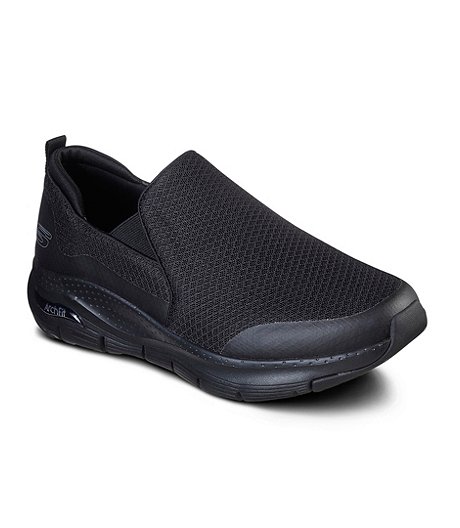 Men's Arch Fit Mesh Slip On Shoes Black - Wide | Mark's