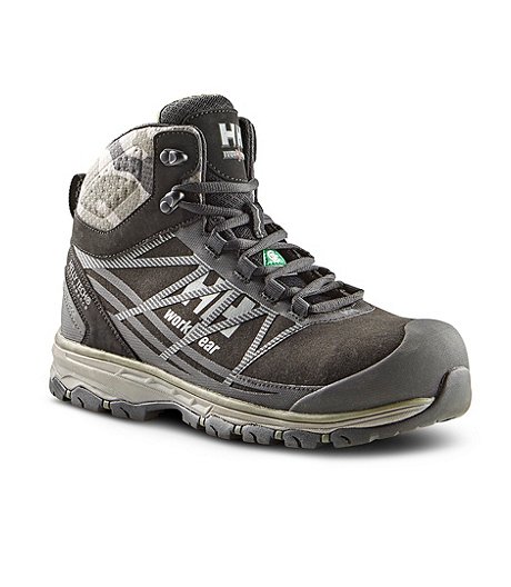 Men's Aluminum Toe Composite Plate Waterproof Safety Hikers - Black/Green