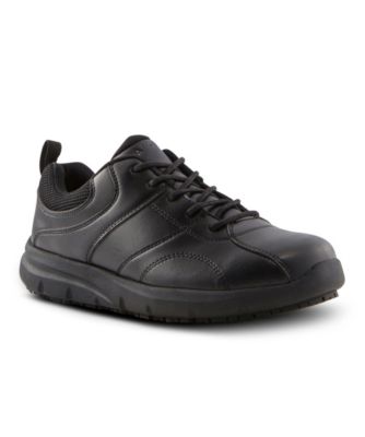 black lace up non slip shoes