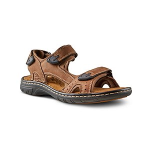 Men's Parkdale FRESHTECH Leather Adjustable Straps Sandals - Brown | Mark's