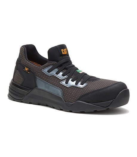 Men's Aluminum Toe Composite Plate Sprint Athletic Safety Shoes - Black