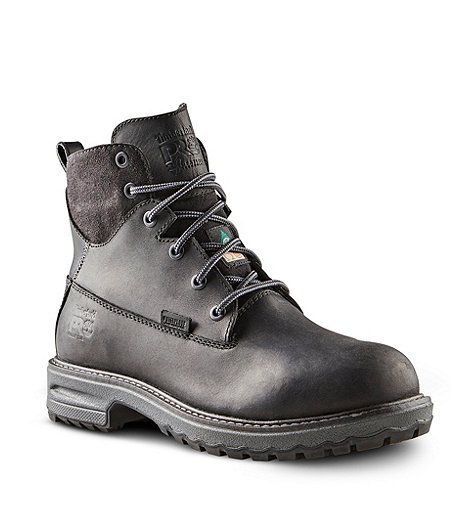 Women's Hightower 6 Inch Aluminum Toe Steel Plate Work Boots - Black