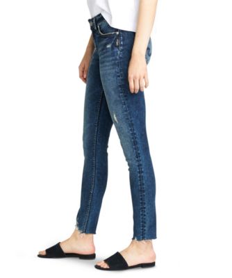 women's raw hem jeans