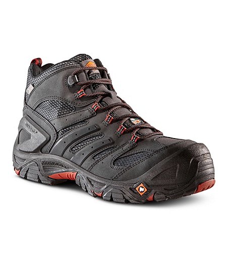 Men's Composite Toe Composite Plate Strongfield Waterproof Safety Hikers - Black