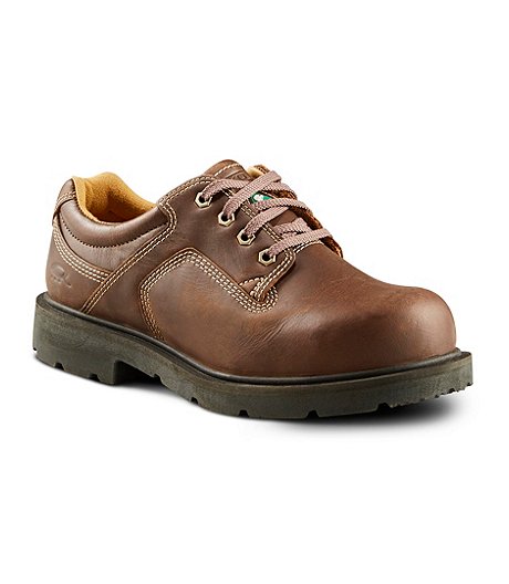 Men's Aluminum Toe Composite Plate Oxford Lace Up Safety Shoes - Tan
