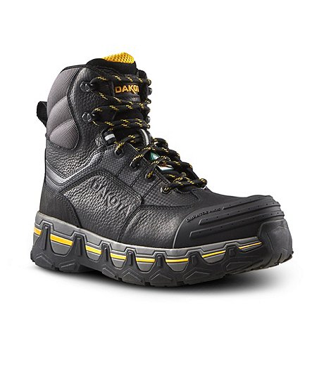 Men's 6 Inch Composite Toe Steel Plate 6550 T-Max Insulated Work Boots - Black