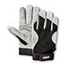 Men's Cowhide Double Palm Reinforced Thumb Work Gloves - White Black