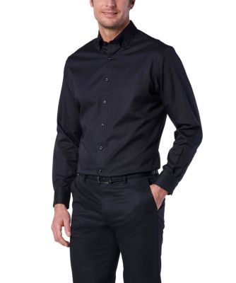 Men's Denver Hayes Classic Fit Never Iron Pinpoint Oxford Long-Sleeve Oxford Shirt Black Medium / Regular Men's Denver Hayes Classic Fit Never Iron Pinpoint Oxford Long-Sleeve Oxford Shirt Black Medium / Regular