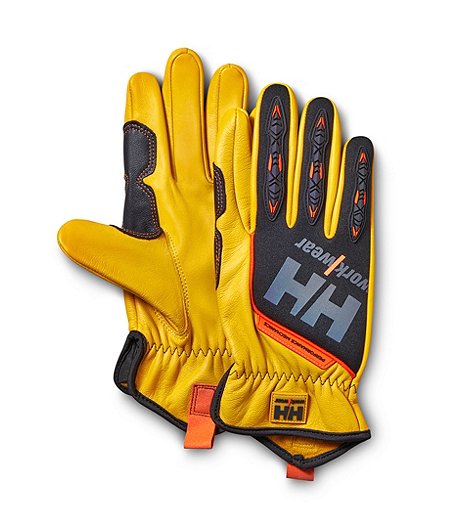 Men's Premium Gold Goatskin Leather Gloves