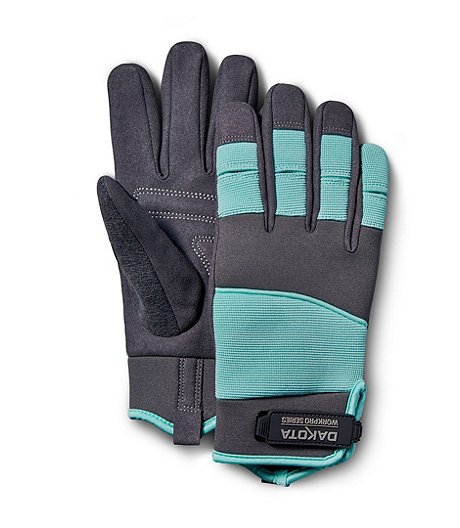 Women's Precision Reinforced Padded Palm Flexible Spandex Back Work Gloves