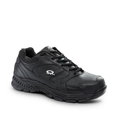 Men's Low-Cut Steel Toe Steel Plate Athletic Safety Shoes - Black