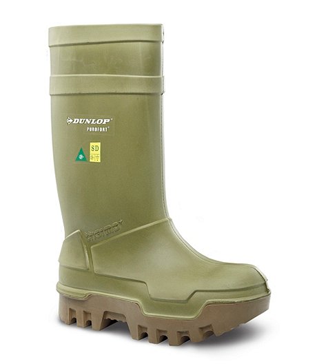 Men's Steel Toe Steel Plate PU Thermo+ Extreme Cold Weather Work Boots - Olive