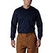 Men's EXCEL FR Flame Resistant Cotton Long Sleeve Henley Shirt - Navy