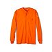 Men's EXCEL FR Flame Resistant Cotton Long Sleeve Henley Shirt - Orange