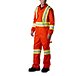 Men's Cotton Twill Reflective Tape Zip-Front Coveralls