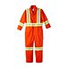 Men's Cotton Twill Reflective Tape Zip-Front Coveralls