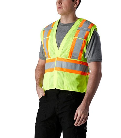 Men's 5 Point Tear-Away Mesh Safety Vest 