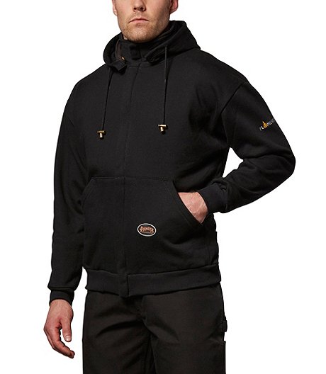 Pioneer V2570470-XS Flame Resistant Heavyweight Safety Hoodie Tape XS Refl Zip Style Black