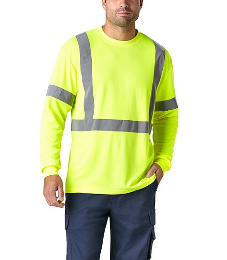 Men's Lime Hi-Vis Long Sleeve T-Shirt