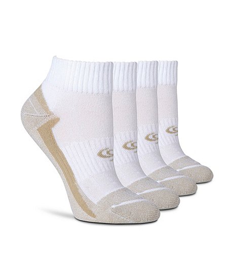 Women's 4 Pack Copper Ion Technology Athletic Ankle Socks