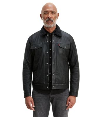 levis leather sherpa jacket