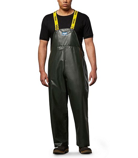 Pantalon de pluie avec bavette en PCV/polyester pour hommes