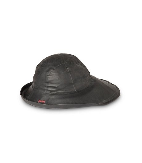 Men's Waterproof Rubber Rain Hat - Black