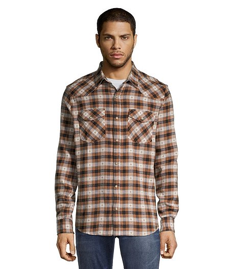 Men's Western Stretch Flannel Shirt - Modern Fit
