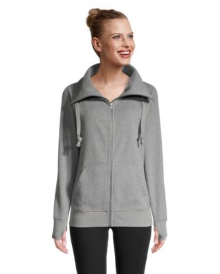 zip neck fleece sweatshirt