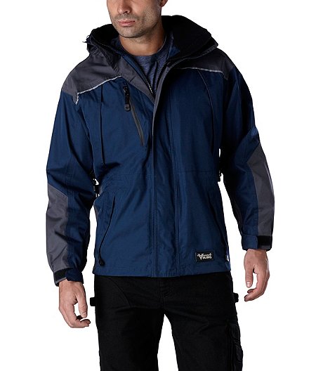Men's Tempest Classic II Waterproof Rain Jacket with Removable Hood - Navy