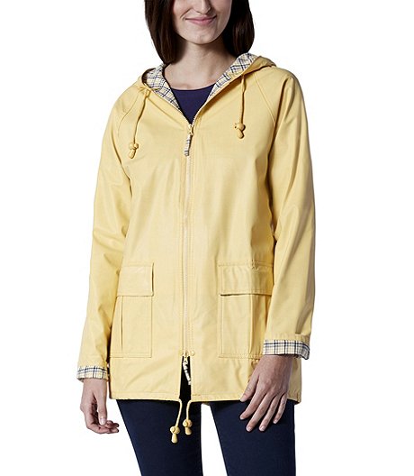 Women's Thermal Slicks Lined Rain Slicker Jacket 
