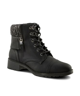 black combat boots with zipper