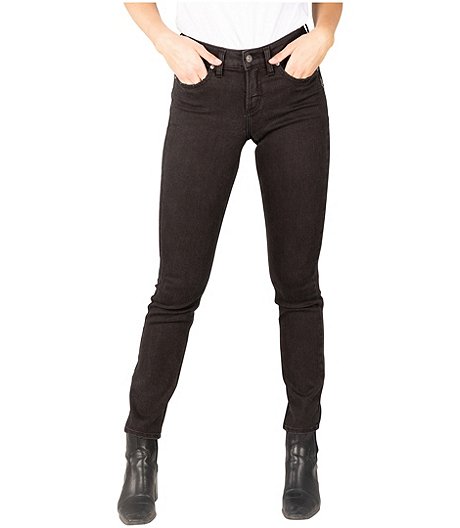 Women's Suki Curvy Fit Mid Rise Straight Jeans - Black