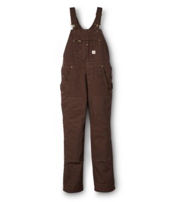 carhartt women's lined bib overalls