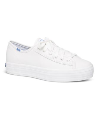 triple kick white platform sneakers