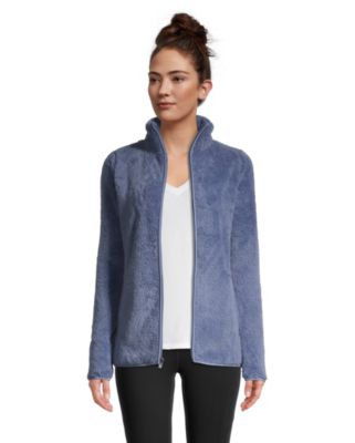 plus size fleece zip up jacket