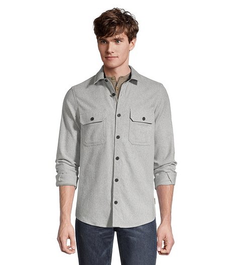 Men's Heritage Stretch Textured Modern Fit Flannel Shirt